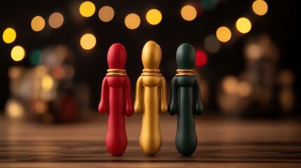 National Condom Week National condom week celebration with colorful decorative figures and festive lights