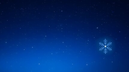 Fototapeta premium Starry Night Sky with Glowing Snowflake and Cosmic Glow V1