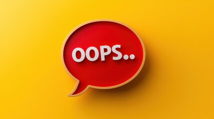 The Oops Speech Bubble