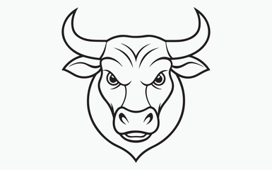cow line art icon silhouette