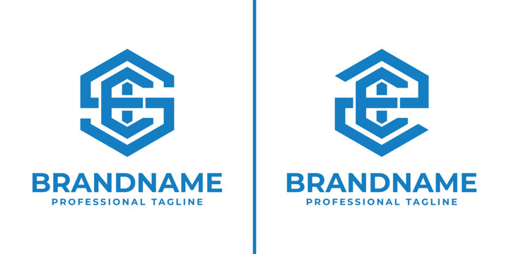 Letters SEI and ZEI Hexagon Logo, for SEI, SIE, EIS, ESI, ISE, IES, ZEI, ZIE, EIZ, EZI, IZE, IEZ initials