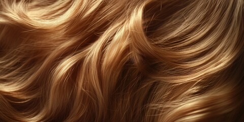 Naklejka premium Smooth, flowing waves of light brown hair. AI.