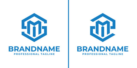 Letters SMI and ZMI Hexagon Logo, for SMI, SIM, MIS, MSI, ISM, IMS, ZMI, ZIM, MIZ, MZI, IZM, IMZ initials © Prayoga