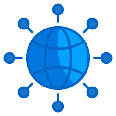 Content Delivery Network  Icon Element For Design