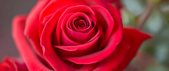 Beautiful red rose blooms in a garden setting during springtime