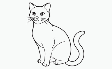 cat line art