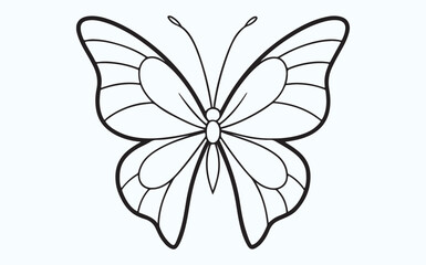 Butterfly line art silhouette