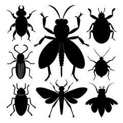Unique Flat Insect Collection for Creative Branding and Art Projects