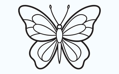 Butterfly line art silhouette