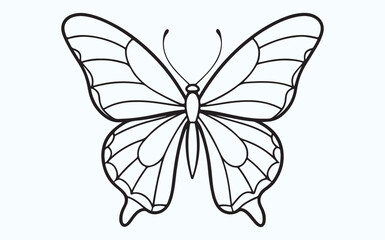 Butterfly line art silhouette