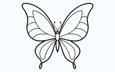 Butterfly line art silhouette