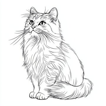 recommend clip art: Cat coloring page