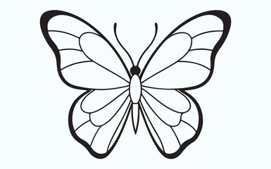 Butterfly line art silhouette