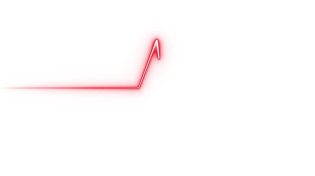 Glowing Neon Heartbeat Pulse Signal.