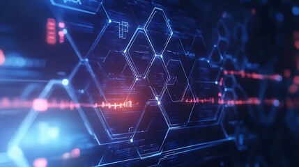 Obraz premium Abstract Modern Hexagonal Medical Background Design. Geometric abstract background with hexagons. Honeycomb, science and technology vector illustration