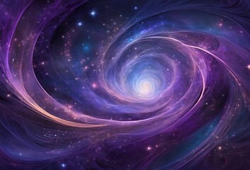 Obraz premium 渦巻く宇宙空間のイラスト