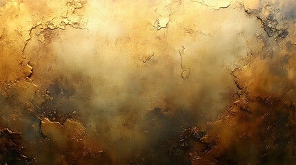 Golden Textured Background shows Cracked Paint Effect with a Metallic Sheen Beautifully.
