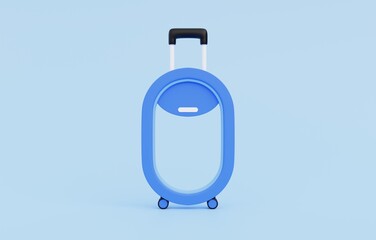 Tourism media advertising design concept Holiday travel transportation. 3D illustration