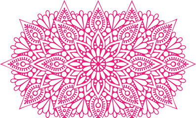 Beautiful flower art and mandala vector design