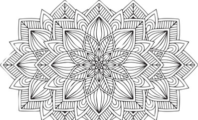 Beautiful flower art and mandala vector design