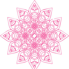 Beautiful flower art and mandala vector design