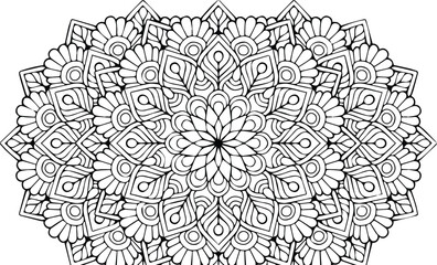 Beautiful flower art and mandala vector design