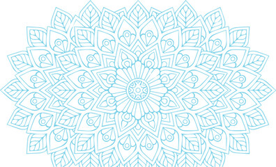 Beautiful flower art and mandala vector design