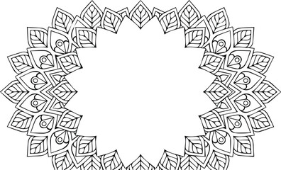Beautiful flower art and mandala vector design