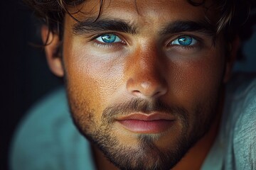 Fototapeta premium happy, joyful expression on a man's face