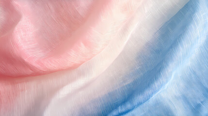 Pastel Dream: Soft, flowing fabric in delicate shades of pink, blue, and white.  A dreamy, ethereal texture perfect for design backgrounds. 