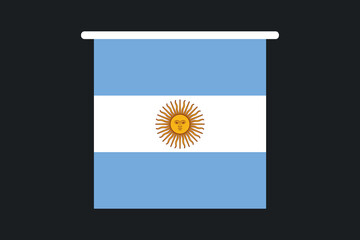 Argentina flag, The flag of Argentina, Flag of Argentina national country symbol illustration Vector, Rectangle Argentina flag illustration, Flat vector illustration

