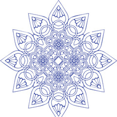 Beautiful flower art and mandala vector design