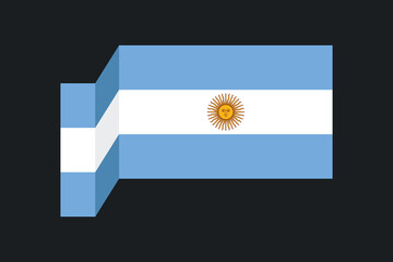 Argentina flag, The flag of Argentina, Flag of Argentina national country symbol illustration Vector, Rectangle Argentina flag illustration, Flat vector illustration
