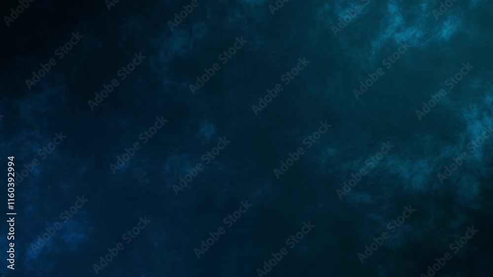 Poster Dark abstract ambient color changing smooth black and blue cloud animation textured background design