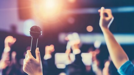 Auction house filled with enthusiastic bidders raising paddles in competitive bidding environment, showcasing the excitement and dynamics of auction culture.