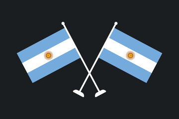 Argentina flag, The flag of Argentina, Flag of Argentina national country symbol illustration Vector, Rectangle Argentina flag illustration, Flat vector illustration
