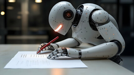 Robot Writes Document with Pen: Automation, AI, and Technology in Action