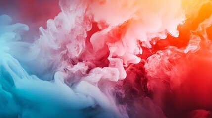 Fototapeta premium Vibrant Ink Swirls: Close-Up Photo of Abstract Color Diffusion. AI Generated