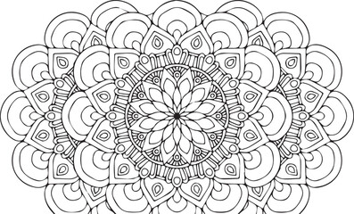Beautiful flower art and mandala vector design