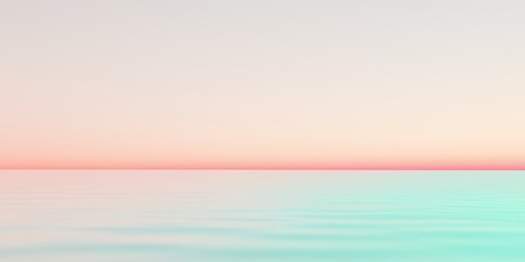 Fototapeta premium A background of a pastel sunset over a serene water horizon with gentle ripples