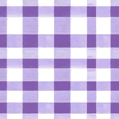 Lavender and White Seamless Picnic Blanket Print Design