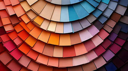 Obraz premium Color Palette Displays a Spectrum of Hues in an Organized and Visually Appealing Arrangement.