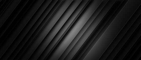 Dark deep black dynamic abstract vector background with diagonal lines