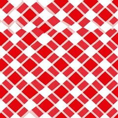 Seamless Red and White Checkered Tablecloth Print for Background Use