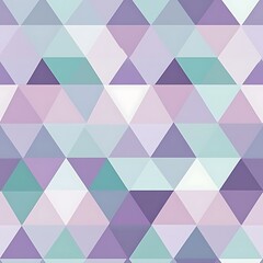Seamless Triangle Grid Pattern in Soft Shades of Lavender Tones