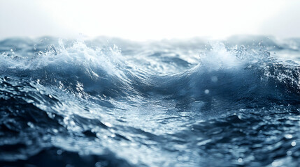 A close-up view of ocean waves, capturing the dynamic movement of water.