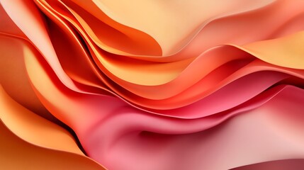 Obraz premium Close-Up Photo: Warmly Hues Swirling Abstract Fabric Textures. AI Generated