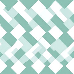 Seamless Checkerboard Pattern in Mint Green and White Tones