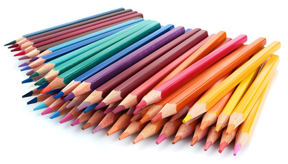 Many sharp graphite pencils isolated on white