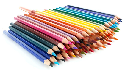 Obraz premium Many sharp graphite pencils isolated on white